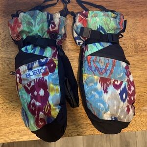 Burton multi colored mittens